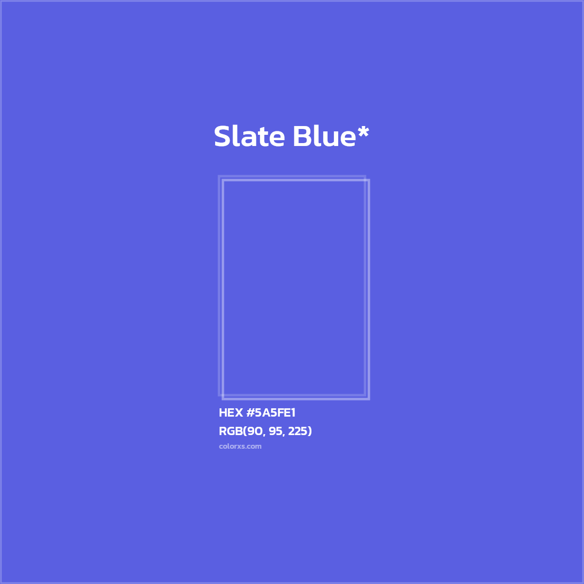 HEX #5A5FE1 Color Name, Color Code, Palettes, Similar Paints, Images