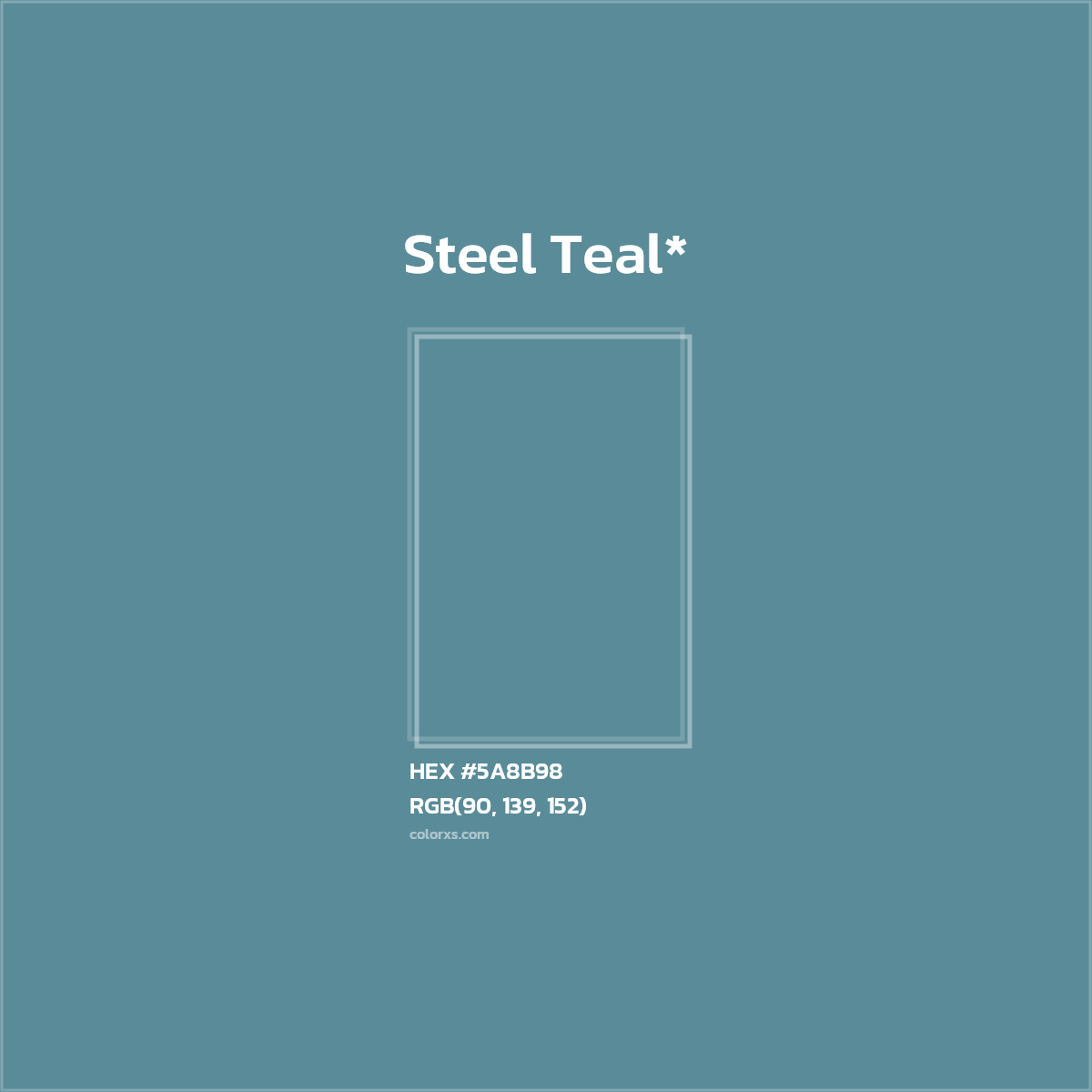 HEX #5A8B98 Color Name, Color Code, Palettes, Similar Paints, Images