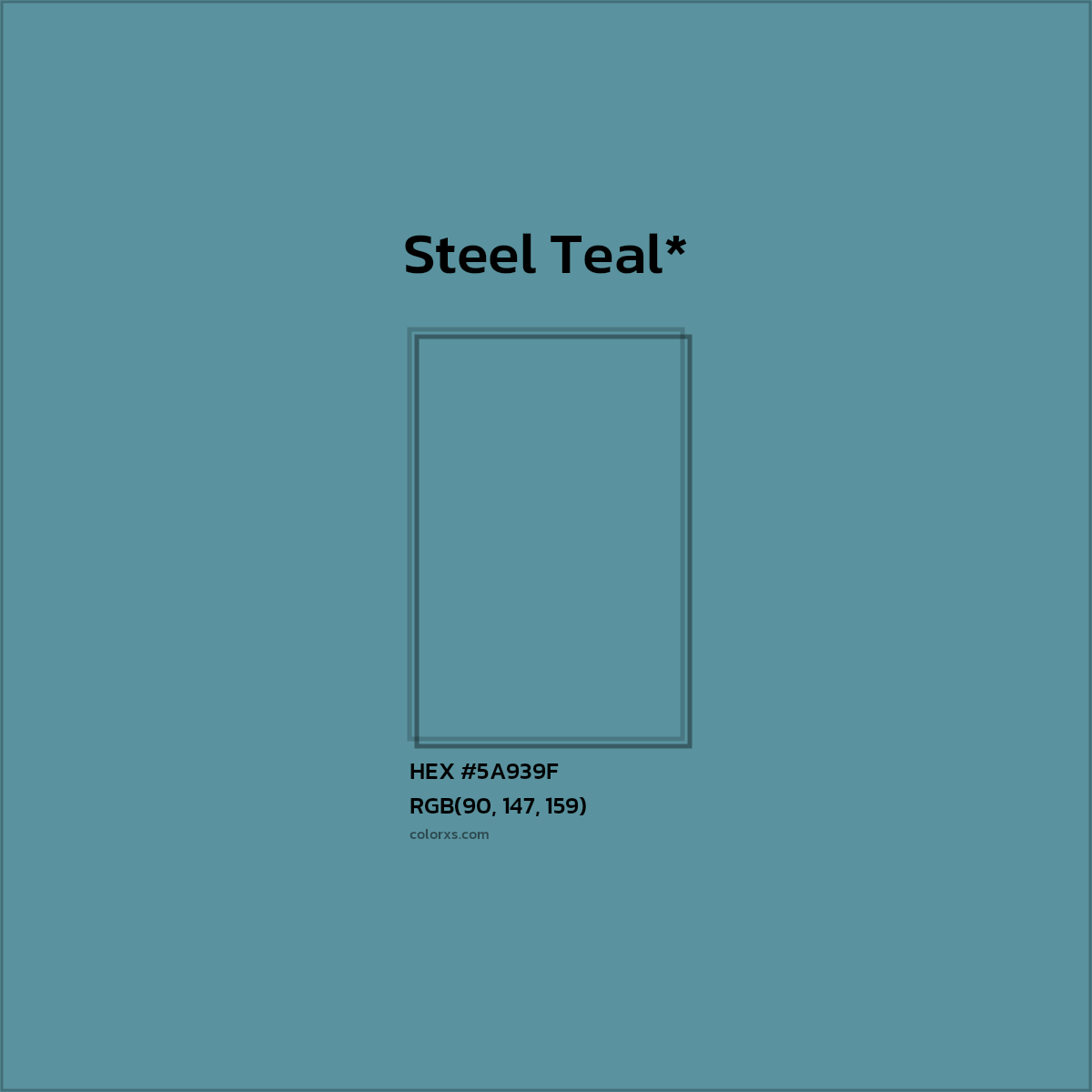 HEX #5A939F Color Name, Color Code, Palettes, Similar Paints, Images