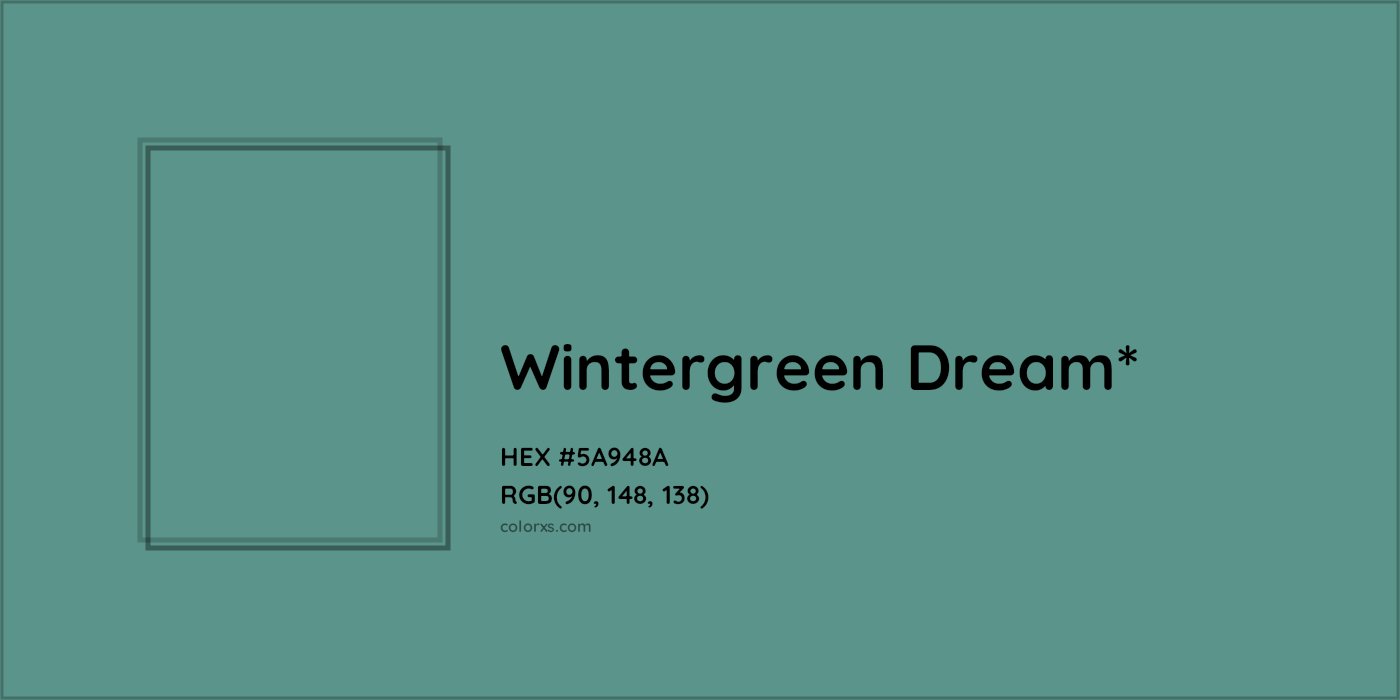 HEX #5A948A Color Name, Color Code, Palettes, Similar Paints, Images