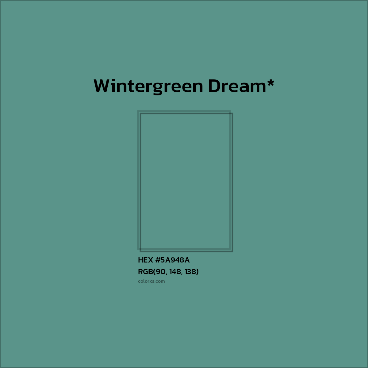 HEX #5A948A Color Name, Color Code, Palettes, Similar Paints, Images