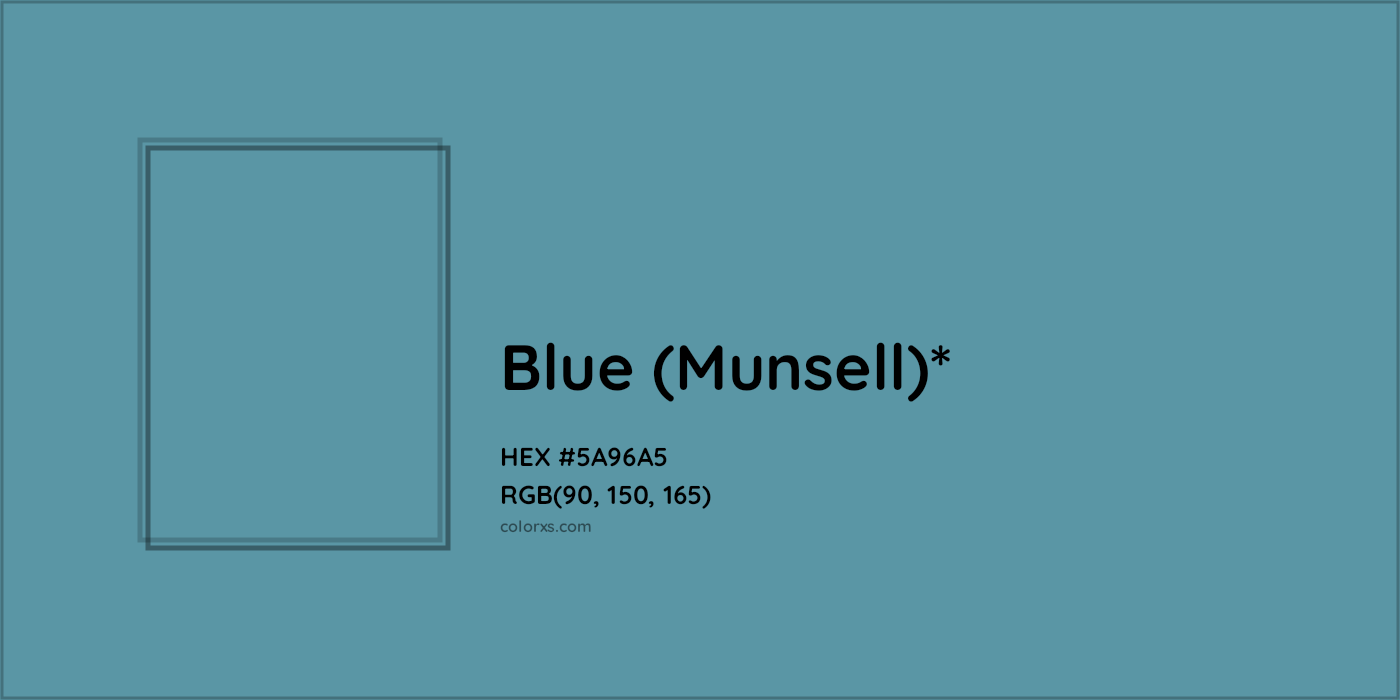 HEX #5A96A5 Color Name, Color Code, Palettes, Similar Paints, Images