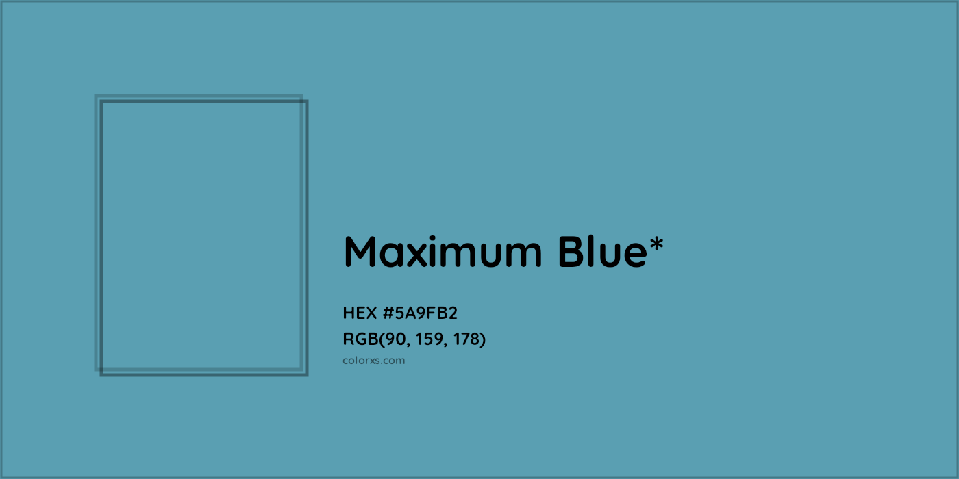 HEX #5A9FB2 Color Name, Color Code, Palettes, Similar Paints, Images