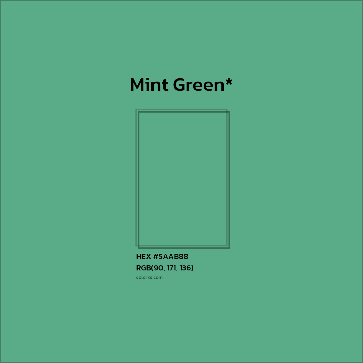 HEX #5AAB88 Color Name, Color Code, Palettes, Similar Paints, Images