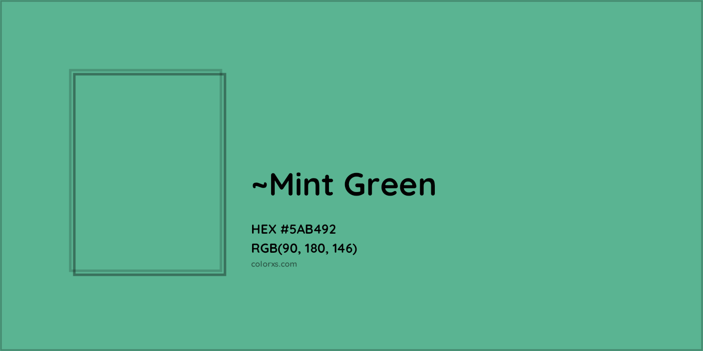 HEX #5AB492 Color Name, Color Code, Palettes, Similar Paints, Images