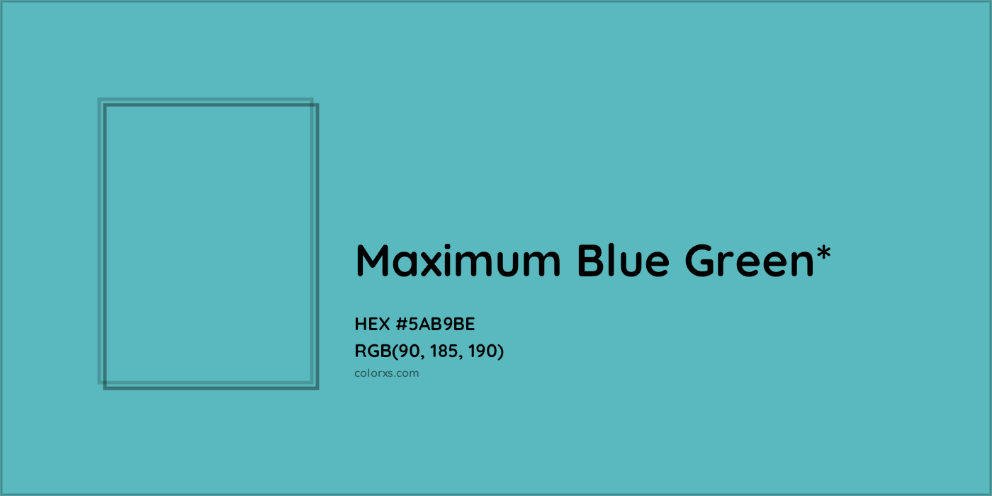HEX #5AB9BE Color Name, Color Code, Palettes, Similar Paints, Images