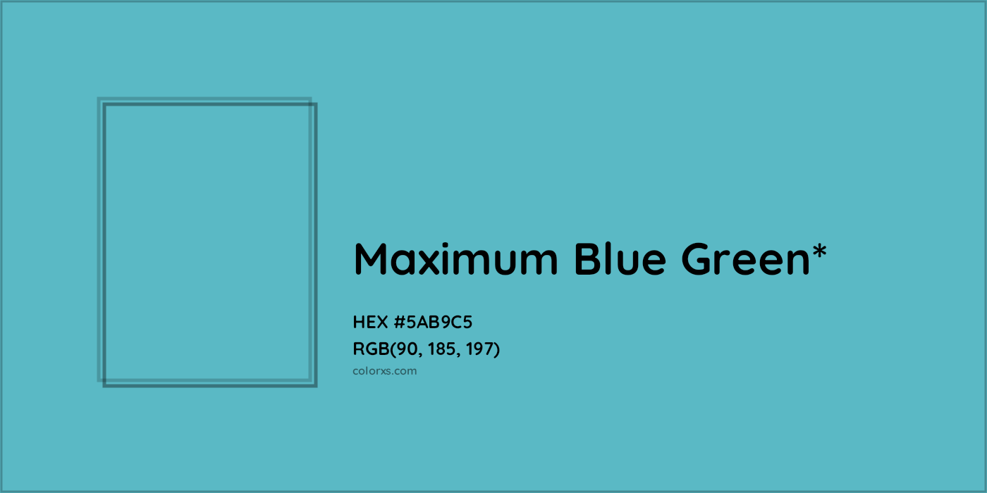HEX #5AB9C5 Color Name, Color Code, Palettes, Similar Paints, Images