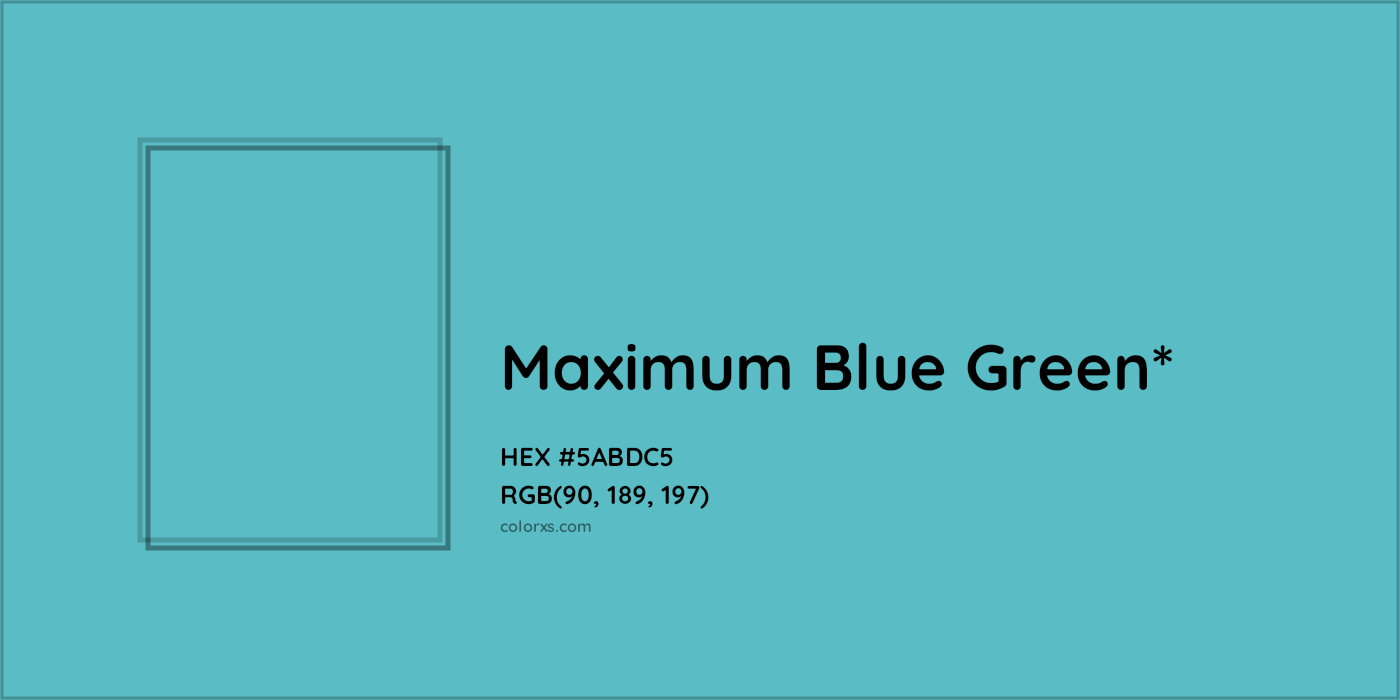 HEX #5ABDC5 Color Name, Color Code, Palettes, Similar Paints, Images