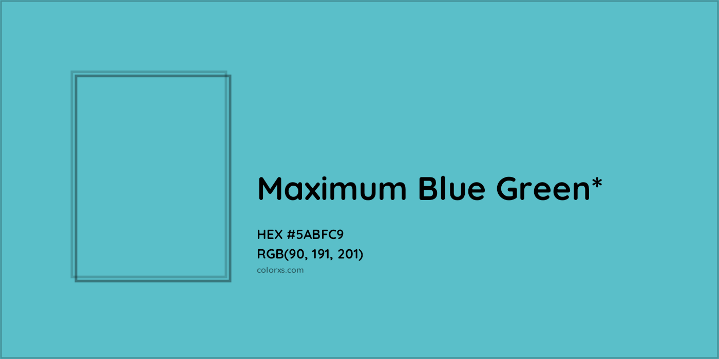 HEX #5ABFC9 Color Name, Color Code, Palettes, Similar Paints, Images