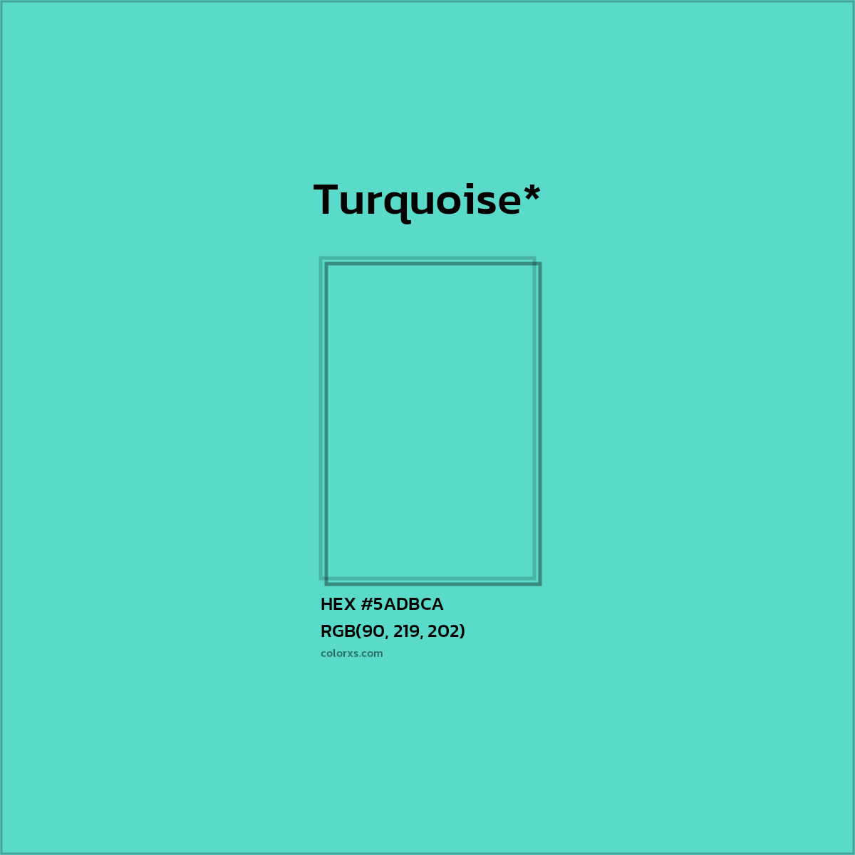 HEX #5ADBCA Color Name, Color Code, Palettes, Similar Paints, Images