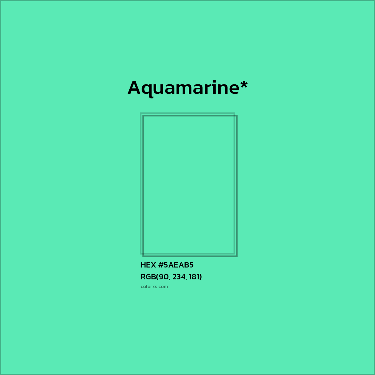HEX #5AEAB5 Color Name, Color Code, Palettes, Similar Paints, Images
