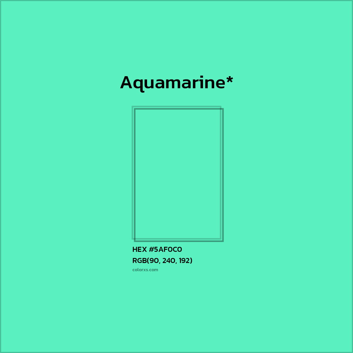 HEX #5AF0C0 Color Name, Color Code, Palettes, Similar Paints, Images