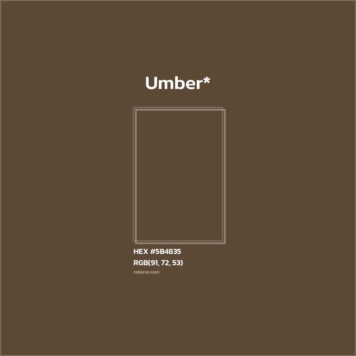 HEX #5B4835 Color Name, Color Code, Palettes, Similar Paints, Images