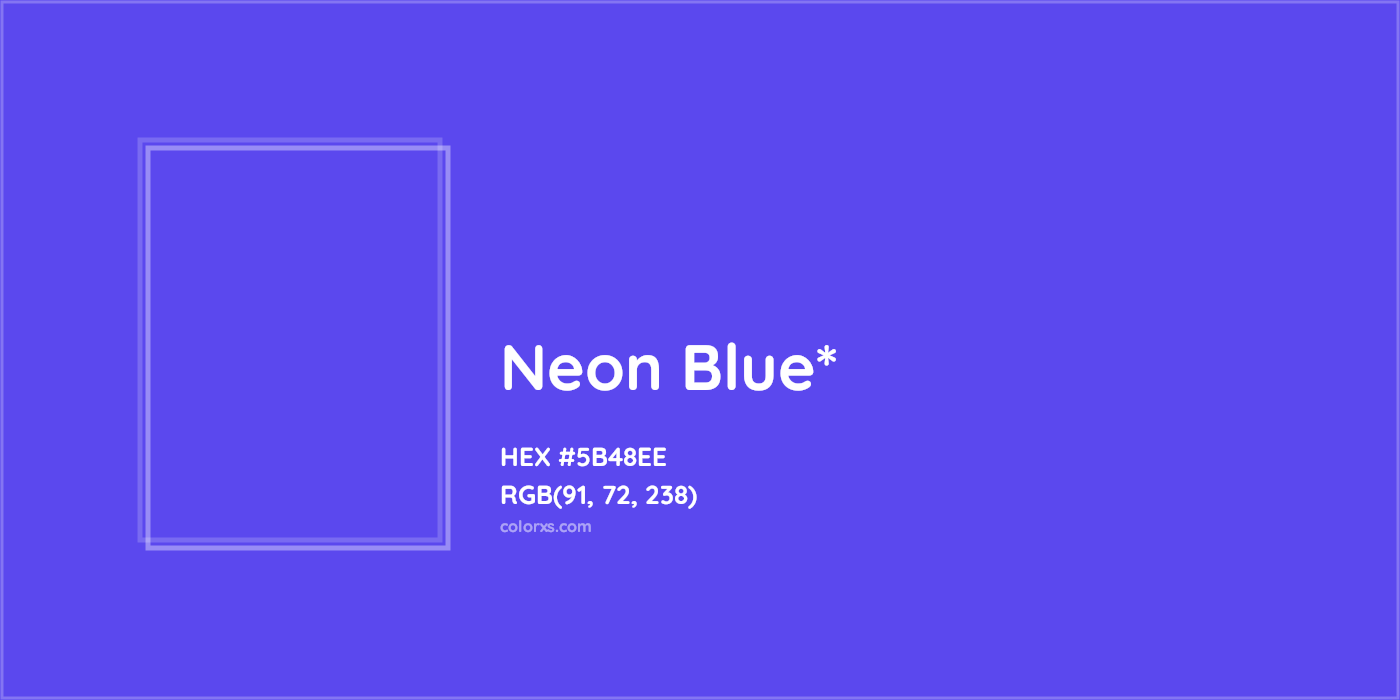 HEX #5B48EE Color Name, Color Code, Palettes, Similar Paints, Images