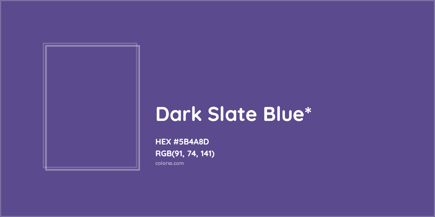 HEX #5B4A8D Color Name, Color Code, Palettes, Similar Paints, Images