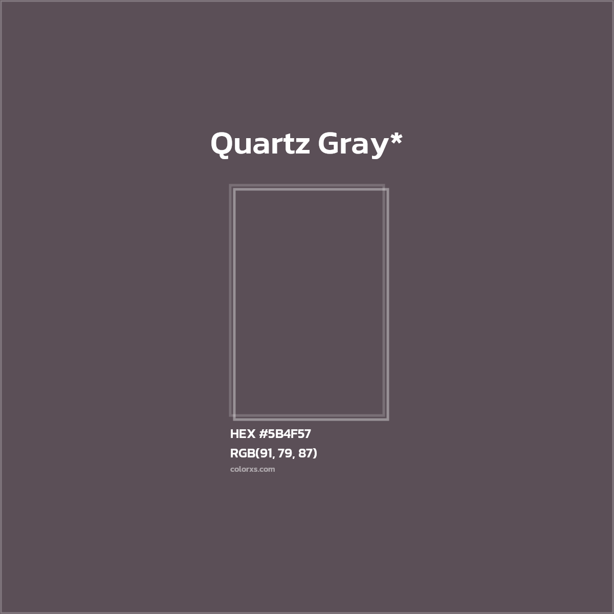 HEX #5B4F57 Color Name, Color Code, Palettes, Similar Paints, Images