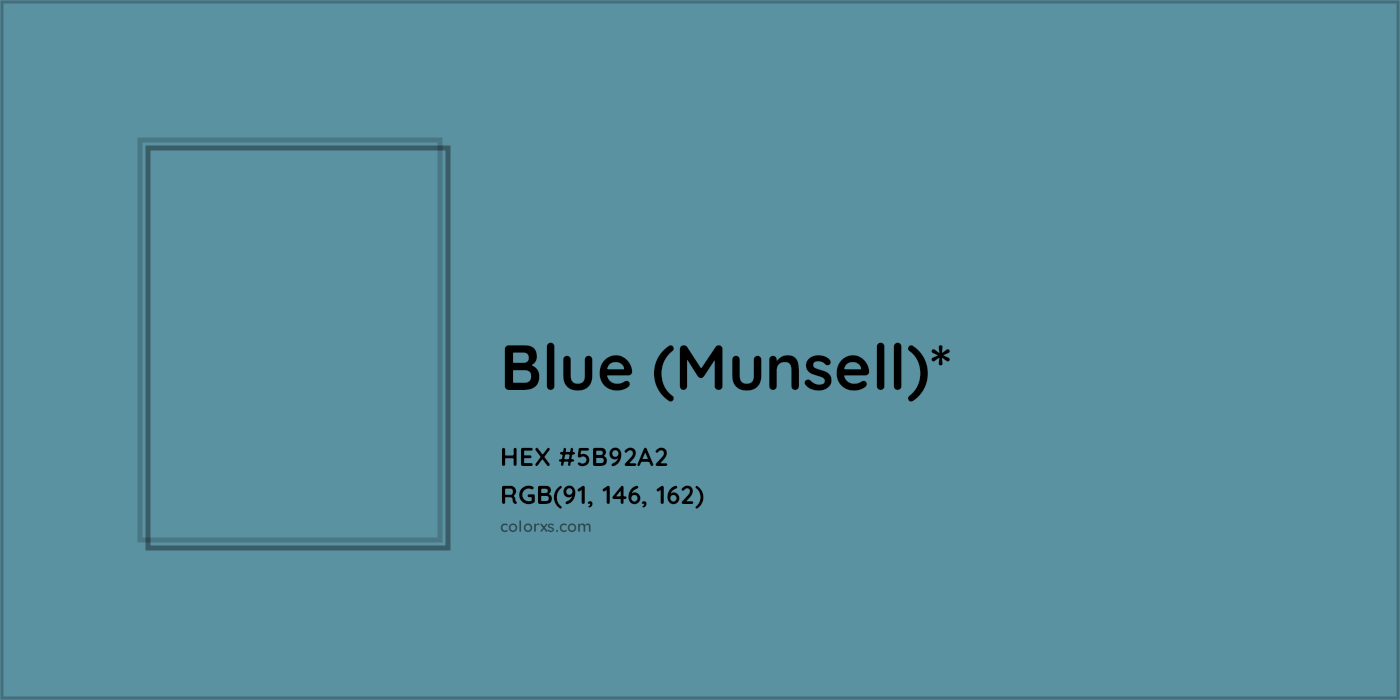 HEX #5B92A2 Color Name, Color Code, Palettes, Similar Paints, Images