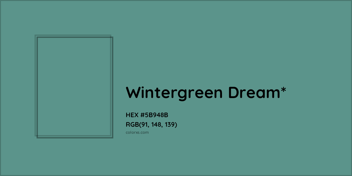 HEX #5B948B Color Name, Color Code, Palettes, Similar Paints, Images