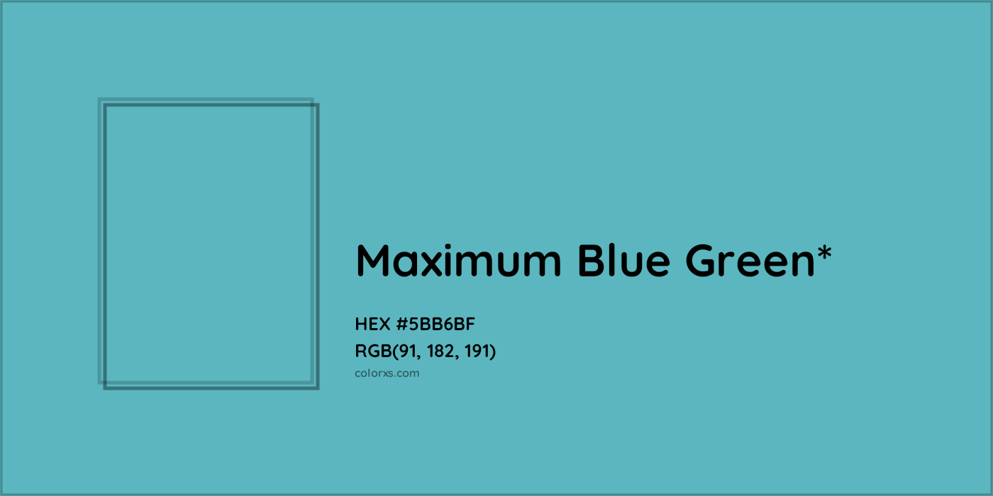 HEX #5BB6BF Color Name, Color Code, Palettes, Similar Paints, Images