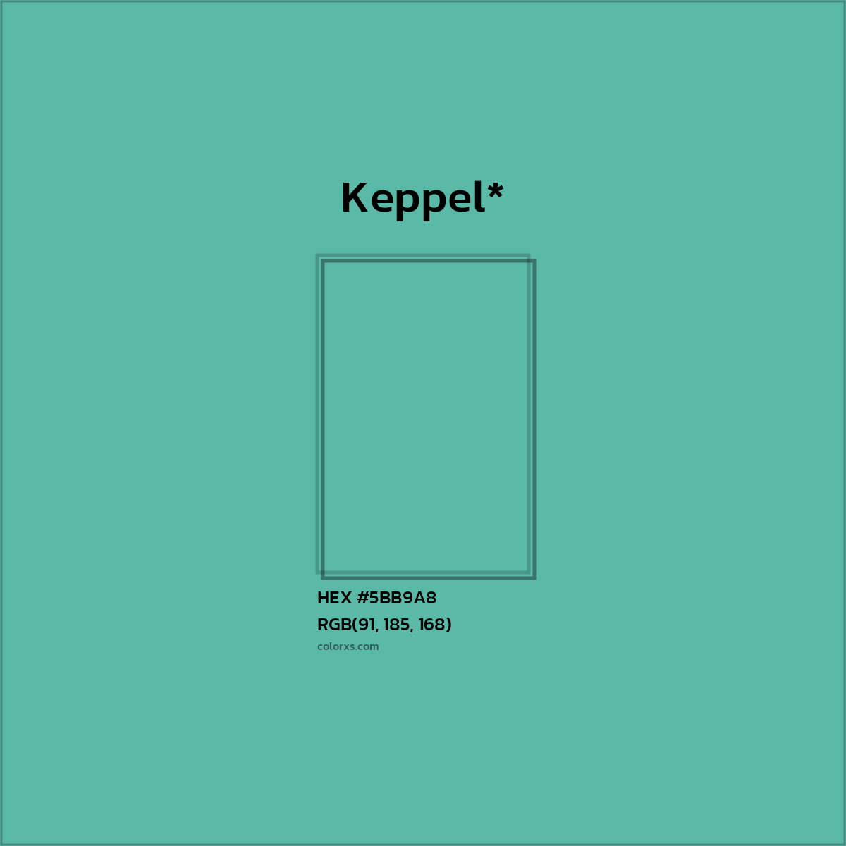 HEX #5BB9A8 Color Name, Color Code, Palettes, Similar Paints, Images