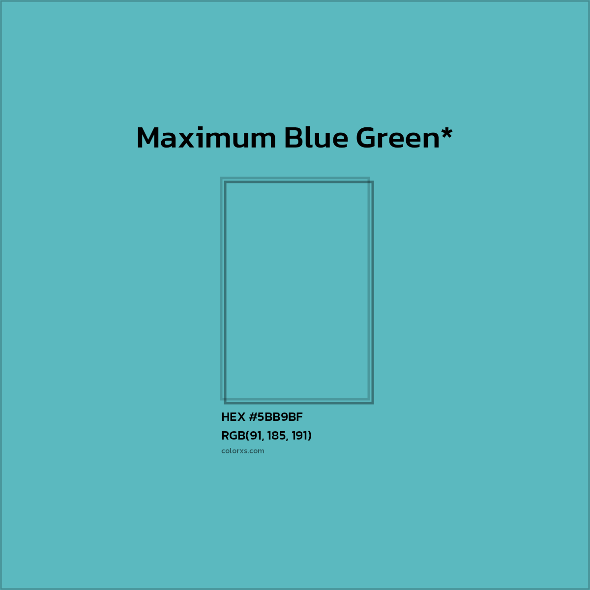 HEX #5BB9BF Color Name, Color Code, Palettes, Similar Paints, Images