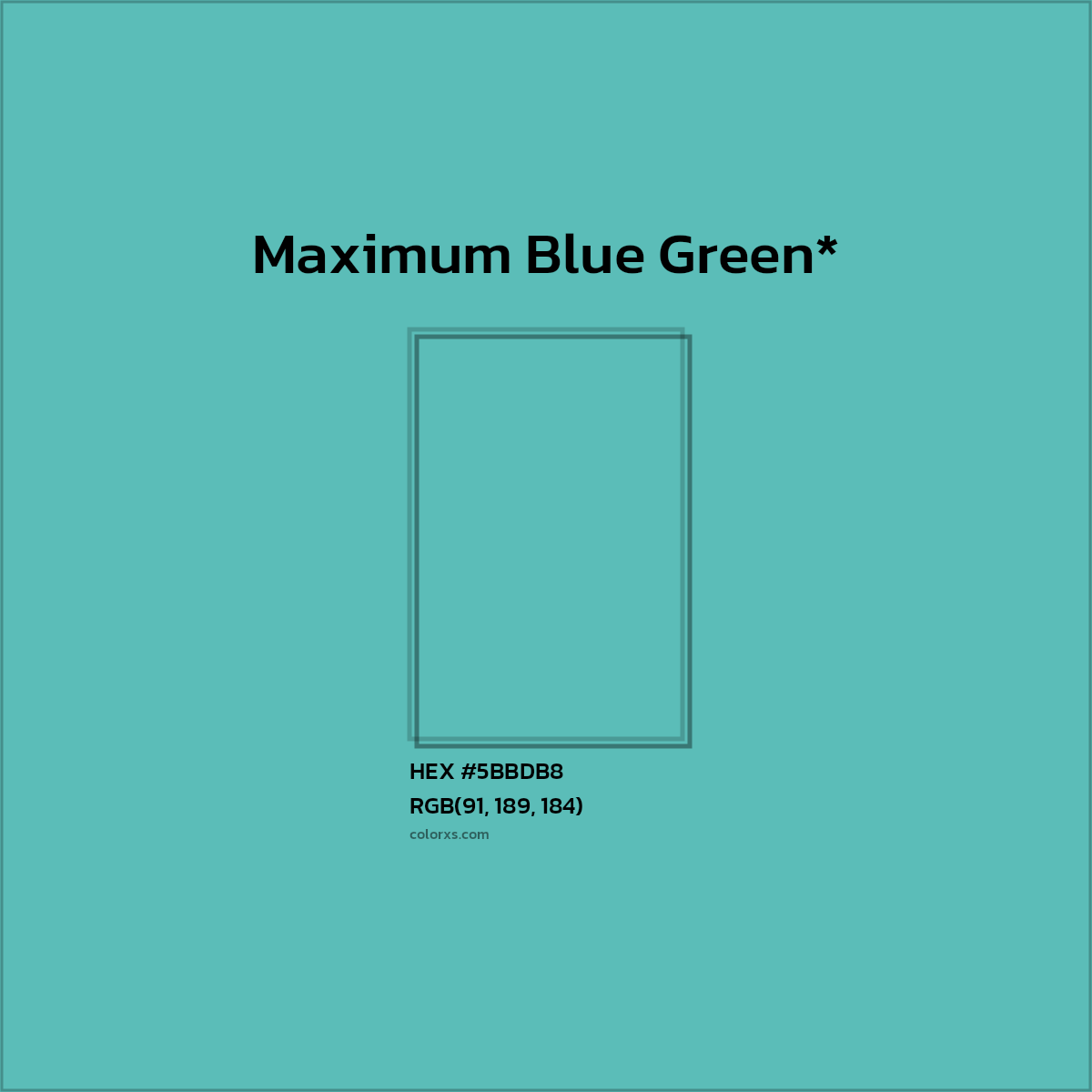 HEX #5BBDB8 Color Name, Color Code, Palettes, Similar Paints, Images