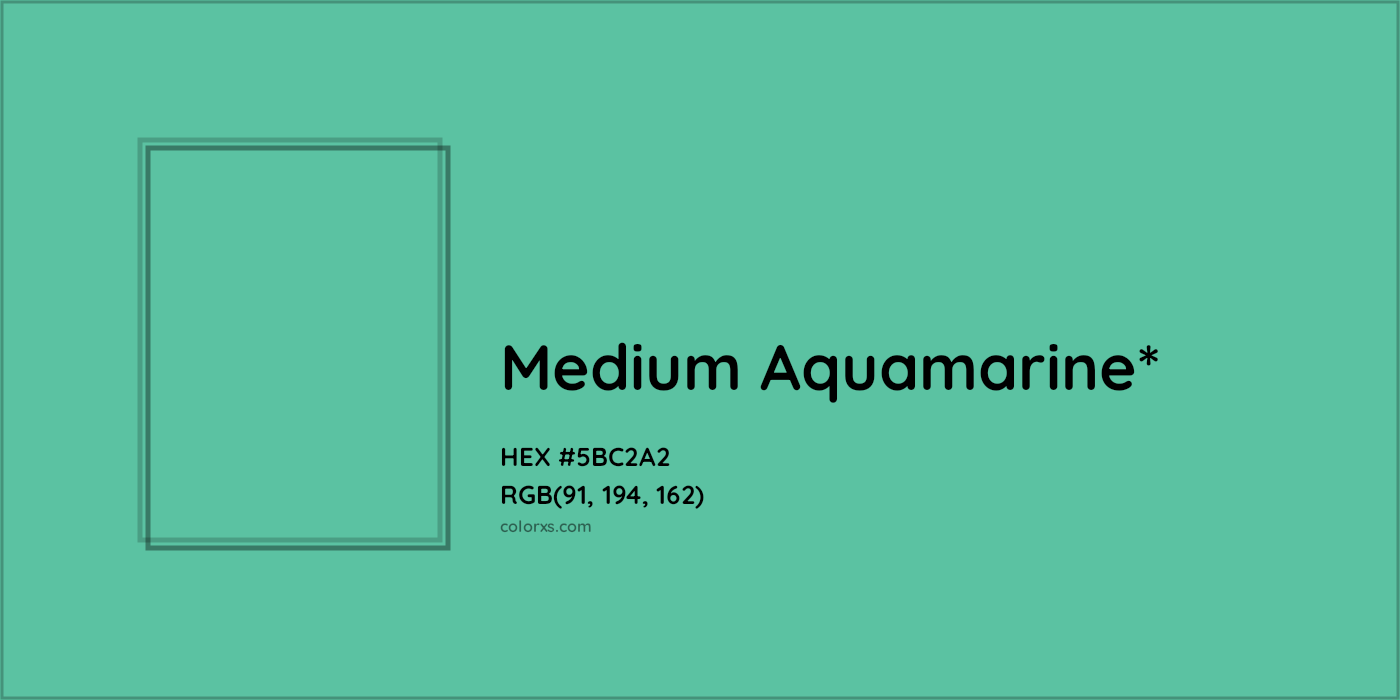 HEX #5BC2A2 Color Name, Color Code, Palettes, Similar Paints, Images