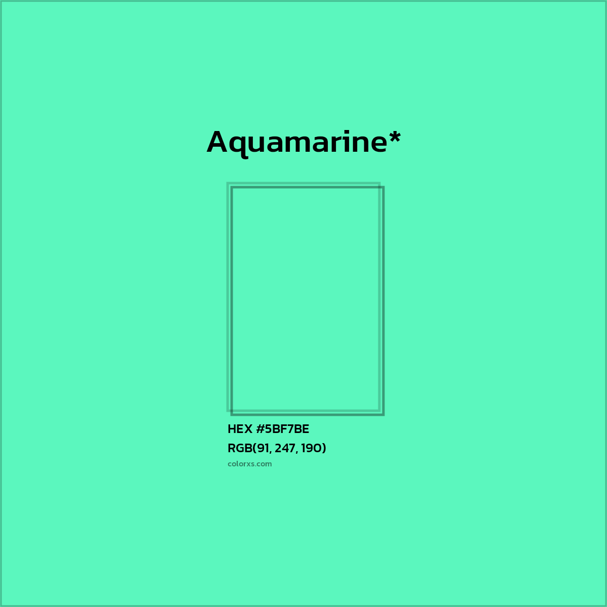 HEX #5BF7BE Color Name, Color Code, Palettes, Similar Paints, Images