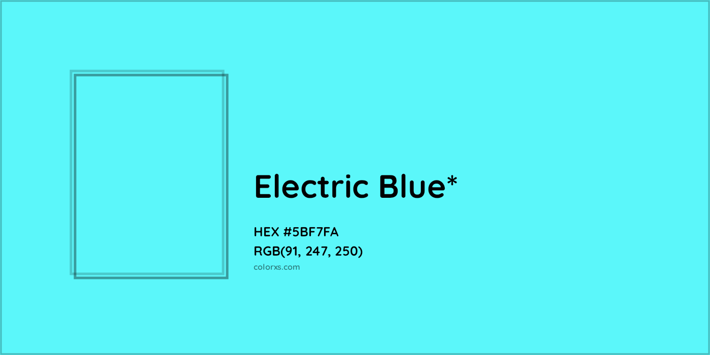HEX #5BF7FA Color Name, Color Code, Palettes, Similar Paints, Images
