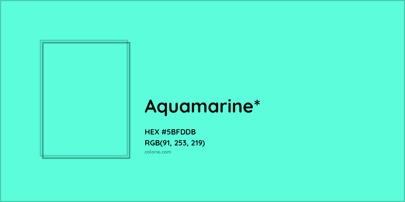 HEX #5BFDDB Color Name, Color Code, Palettes, Similar Paints, Images