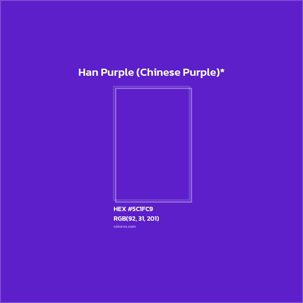 HEX #5C1FC9 Color Name, Color Code, Palettes, Similar Paints, Images