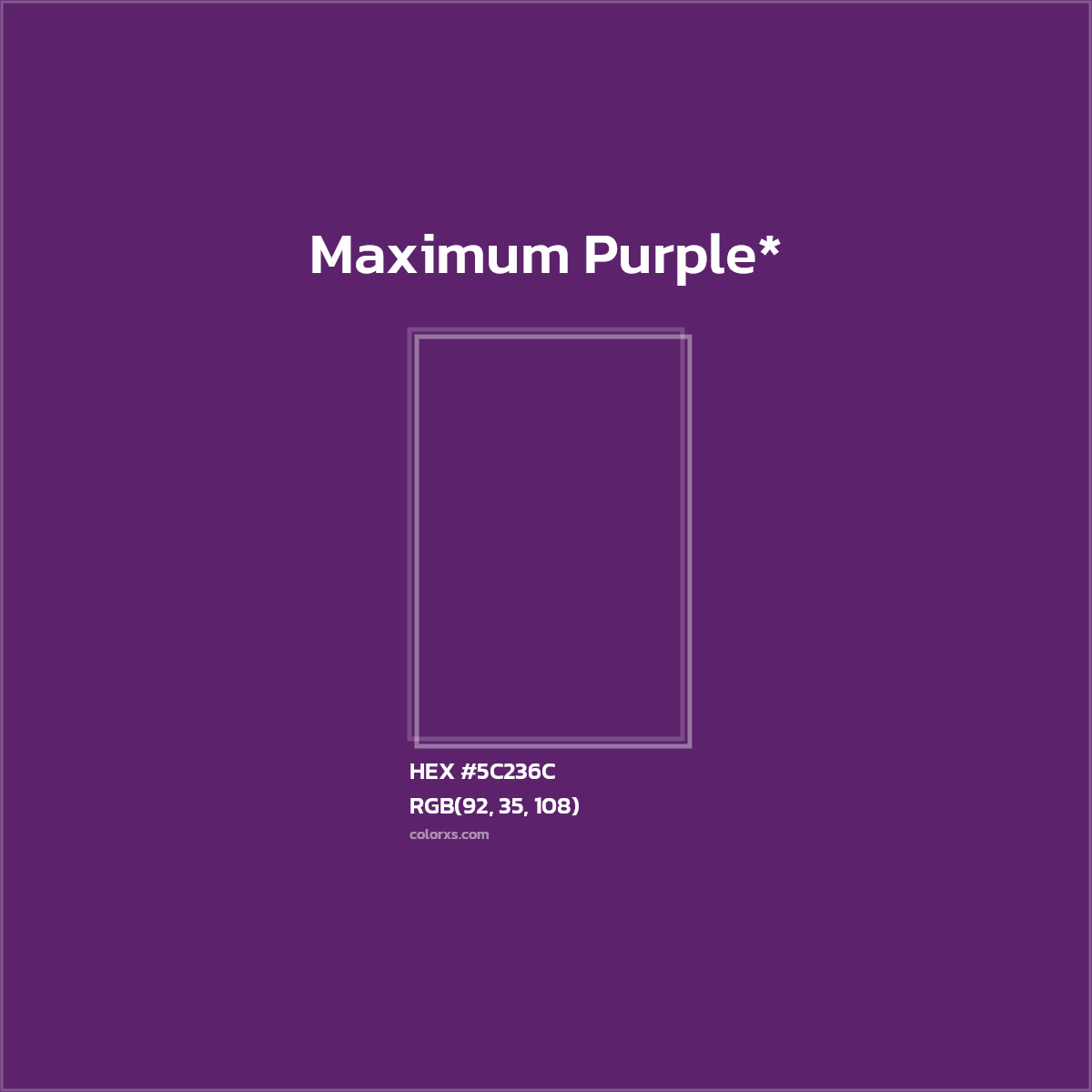 HEX #5C236C Color Name, Color Code, Palettes, Similar Paints, Images