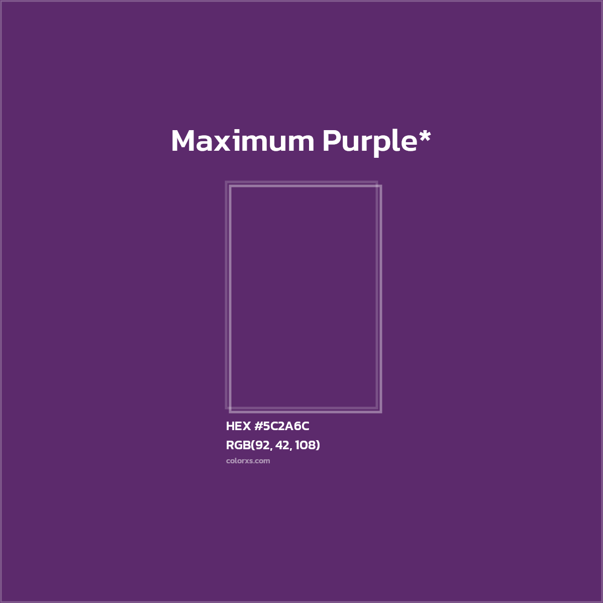 HEX #5C2A6C Color Name, Color Code, Palettes, Similar Paints, Images