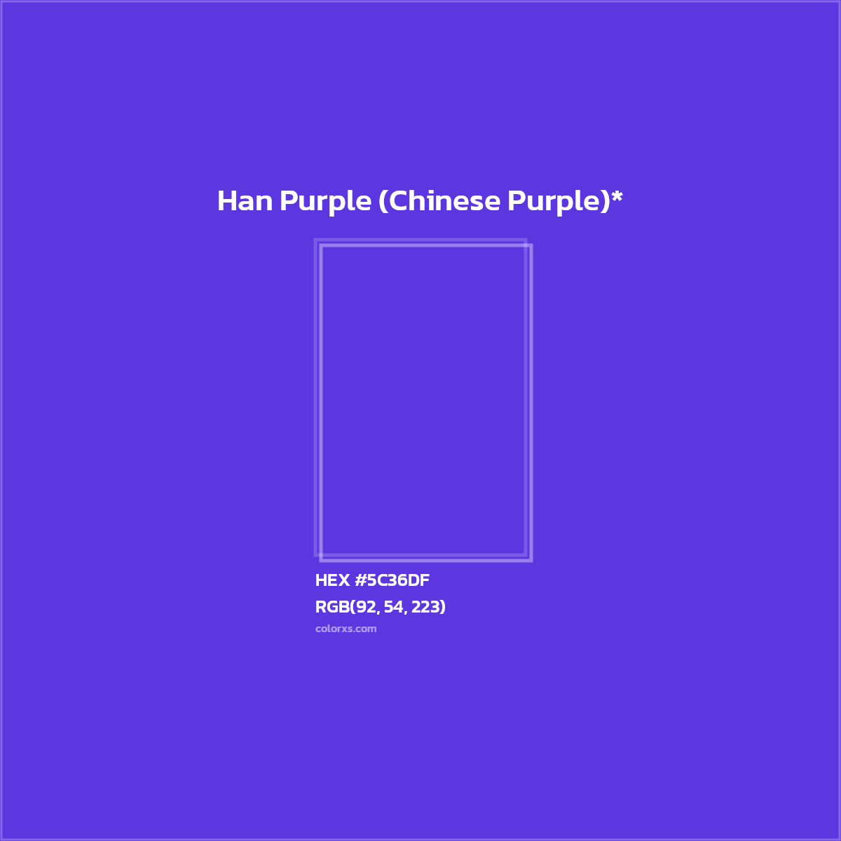HEX #5C36DF Color Name, Color Code, Palettes, Similar Paints, Images