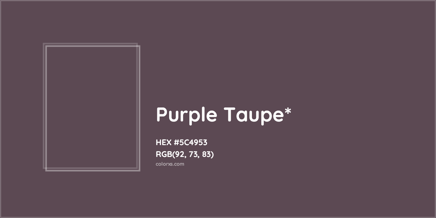 HEX #5C4953 Color Name, Color Code, Palettes, Similar Paints, Images