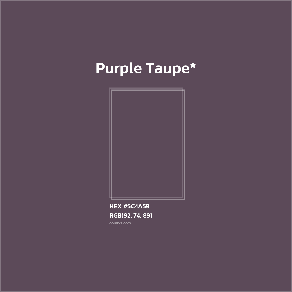 HEX #5C4A59 Color Name, Color Code, Palettes, Similar Paints, Images