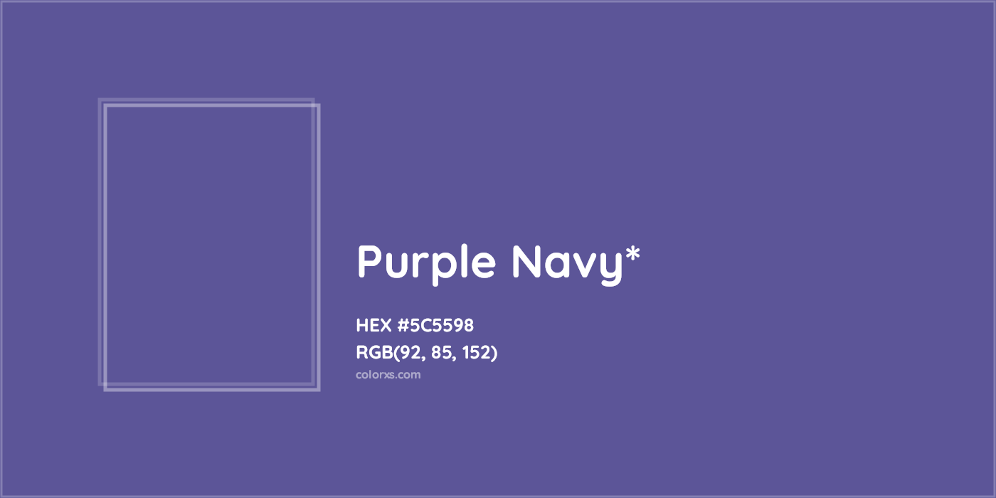 HEX #5C5598 Color Name, Color Code, Palettes, Similar Paints, Images