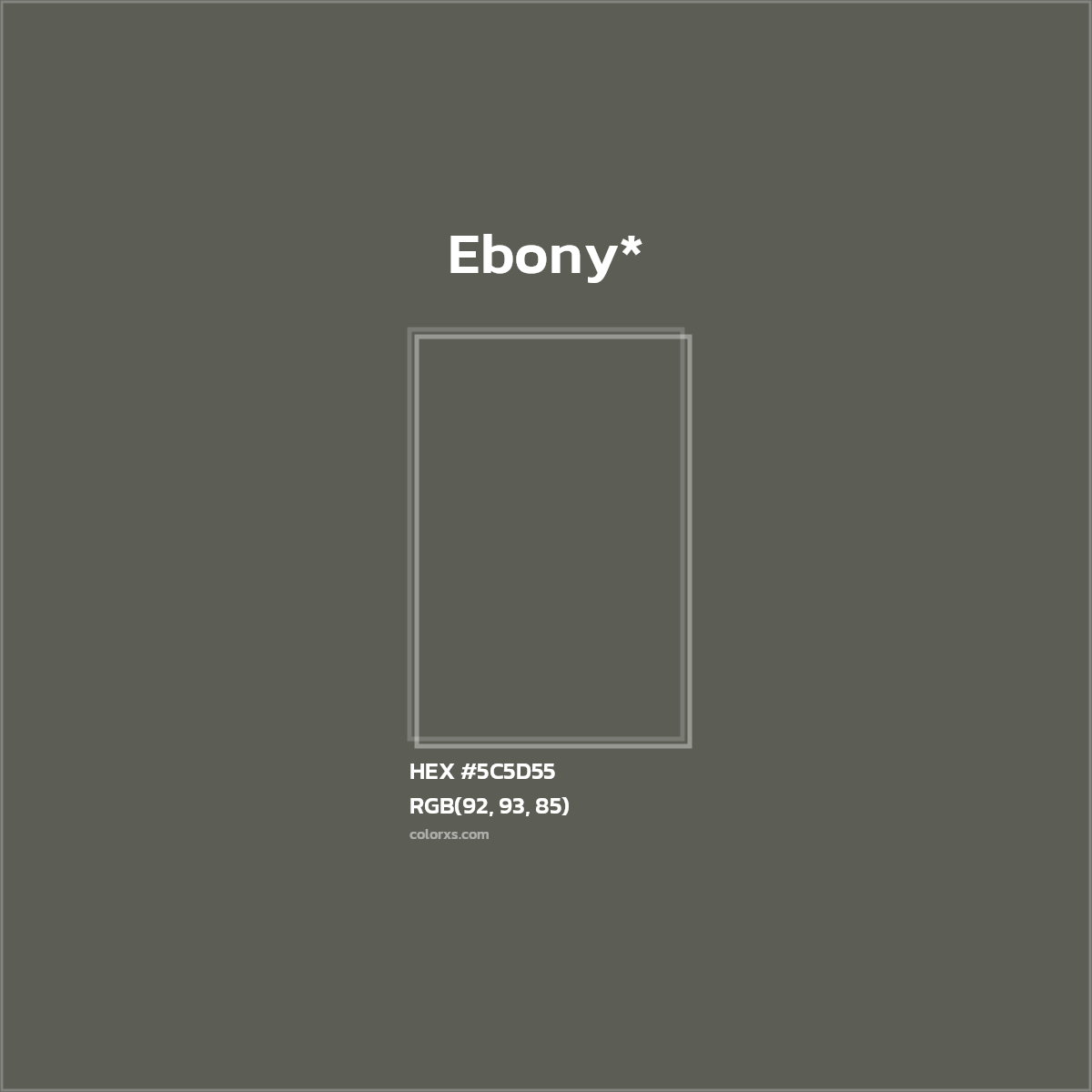 HEX #5C5D55 Color Name, Color Code, Palettes, Similar Paints, Images