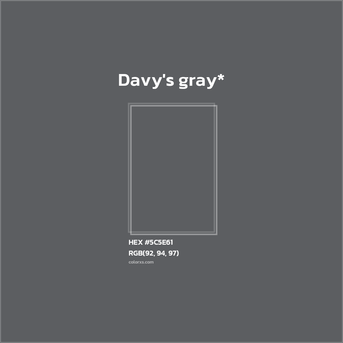 HEX #5C5E61 Color Name, Color Code, Palettes, Similar Paints, Images