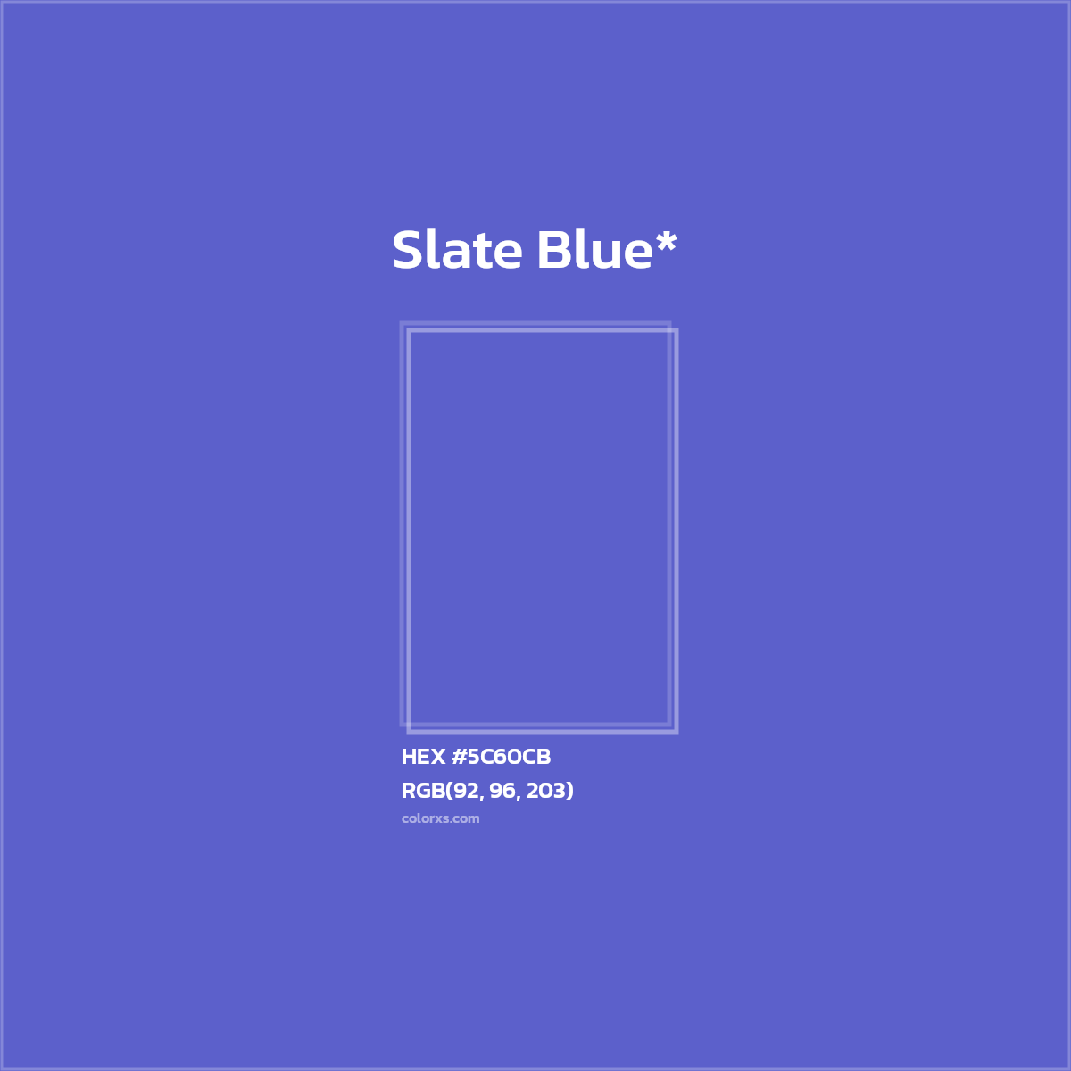 HEX #5C60CB Color Name, Color Code, Palettes, Similar Paints, Images
