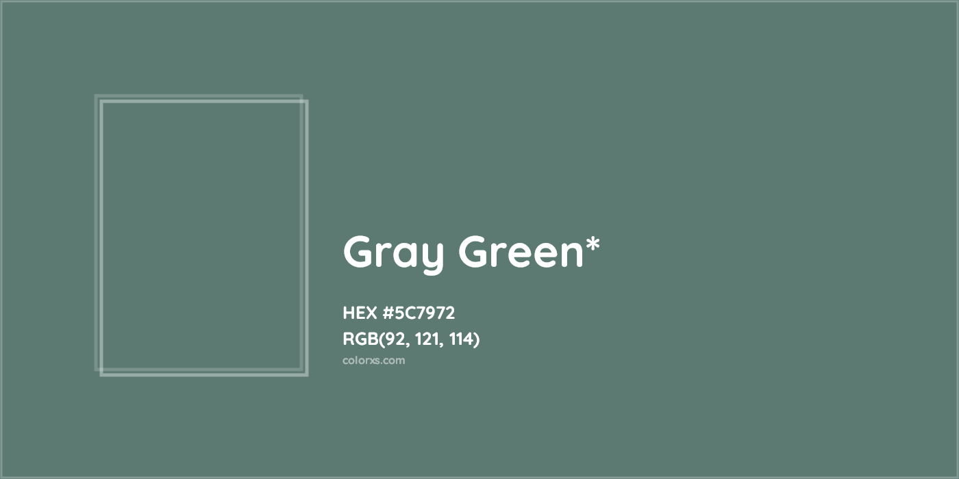 HEX #5C7972 Color Name, Color Code, Palettes, Similar Paints, Images