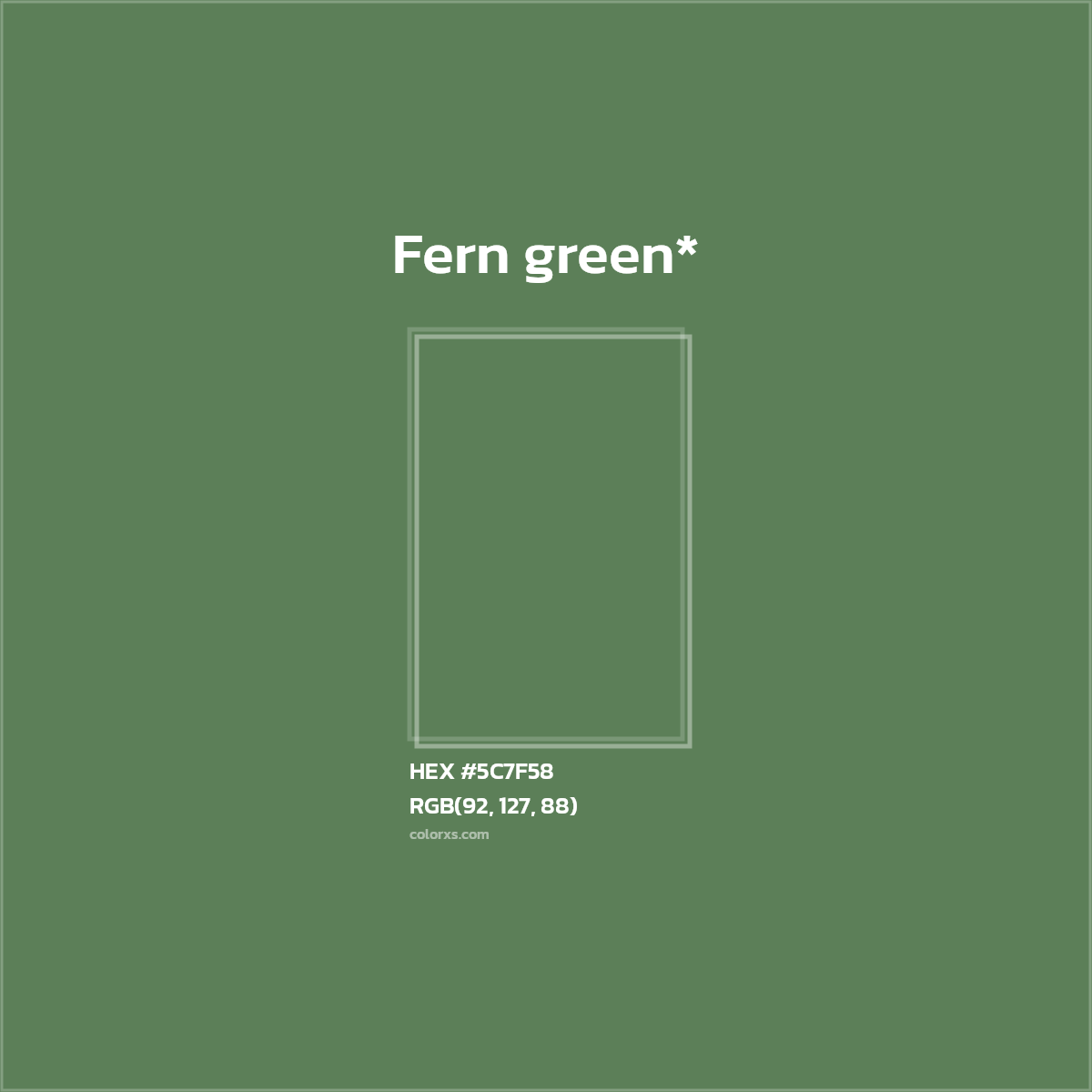 HEX #5C7F58 Color Name, Color Code, Palettes, Similar Paints, Images
