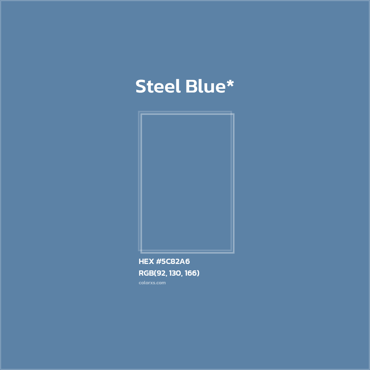 HEX #5C82A6 Color Name, Color Code, Palettes, Similar Paints, Images