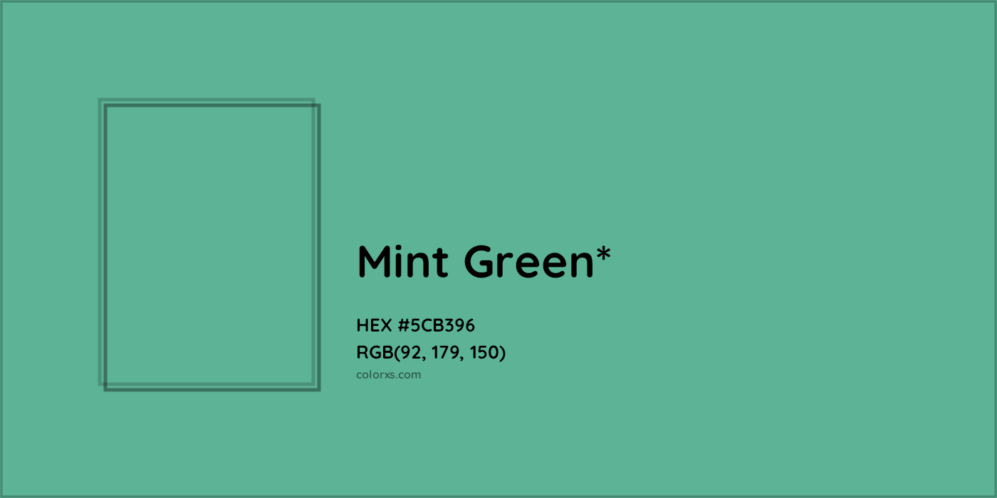 HEX #5CB396 Color Name, Color Code, Palettes, Similar Paints, Images