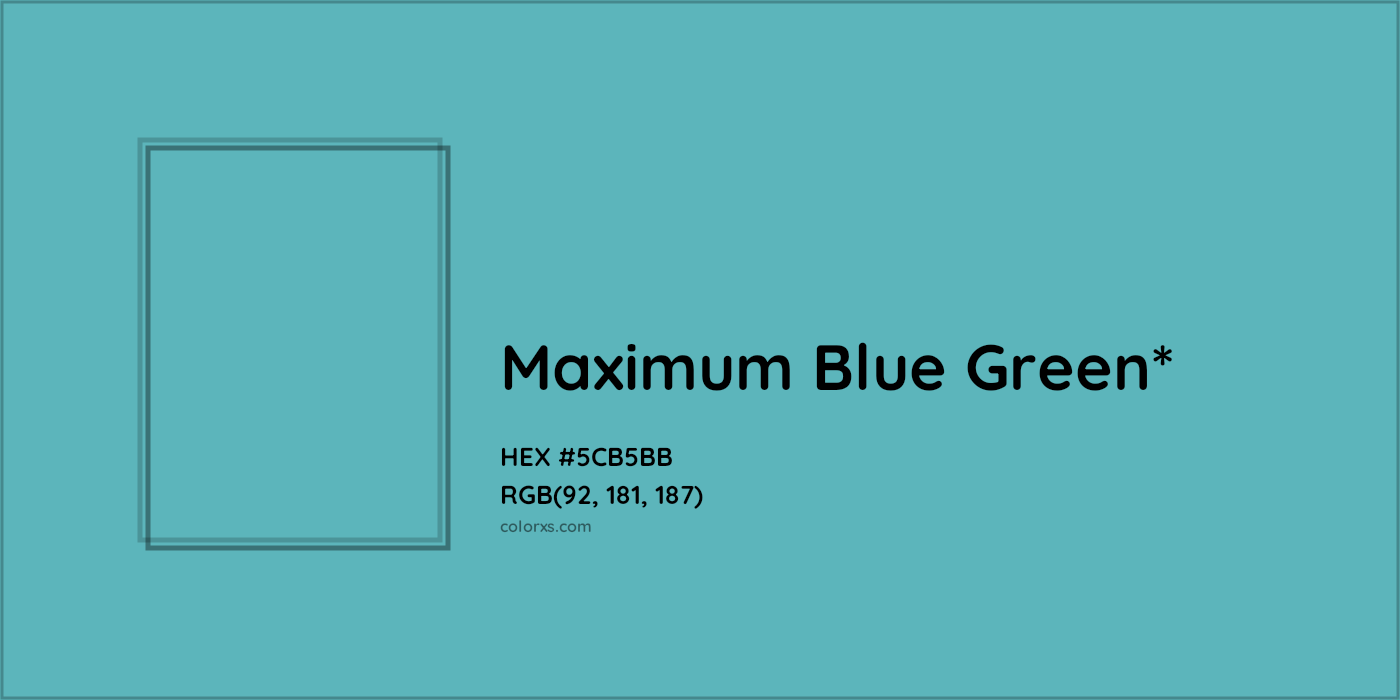 HEX #5CB5BB Color Name, Color Code, Palettes, Similar Paints, Images