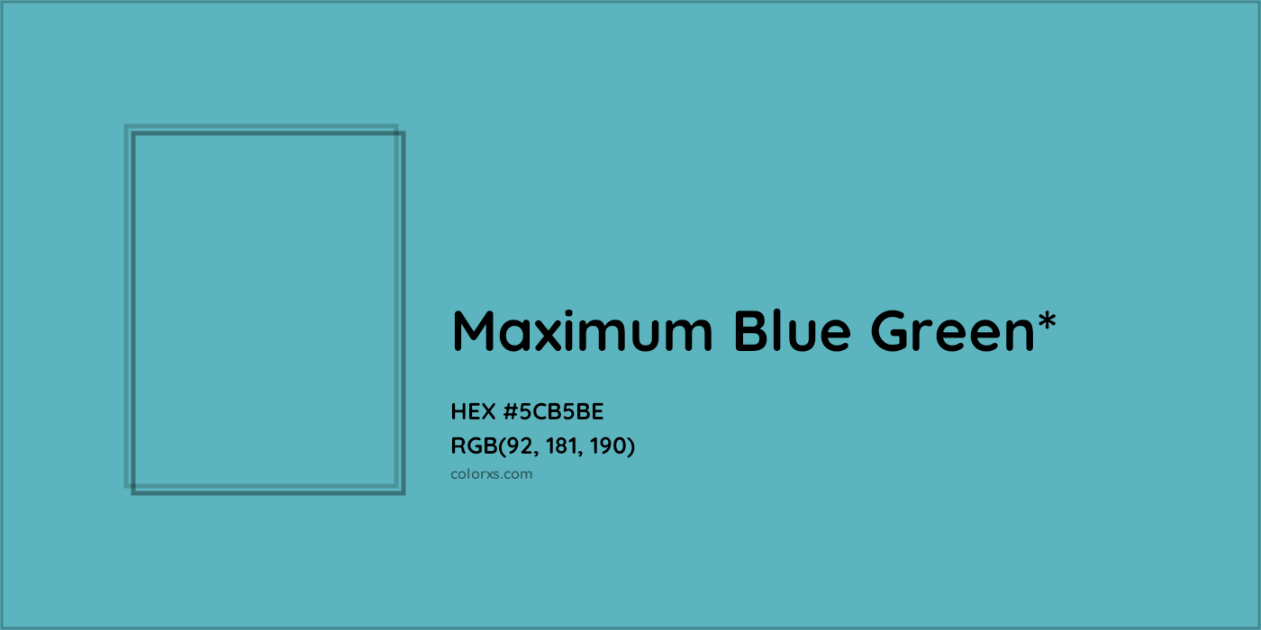 HEX #5CB5BE Color Name, Color Code, Palettes, Similar Paints, Images