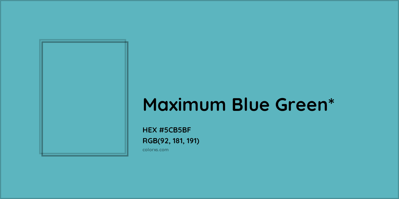 HEX #5CB5BF Color Name, Color Code, Palettes, Similar Paints, Images
