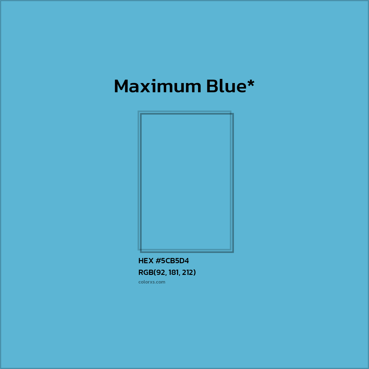 #5CB5D4 hex color. RGB, RYB, CMYK, HSL, HSV codes and color conversions. Matching color names, palettes, paints.