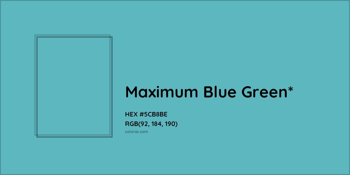 HEX #5CB8BE Color Name, Color Code, Palettes, Similar Paints, Images