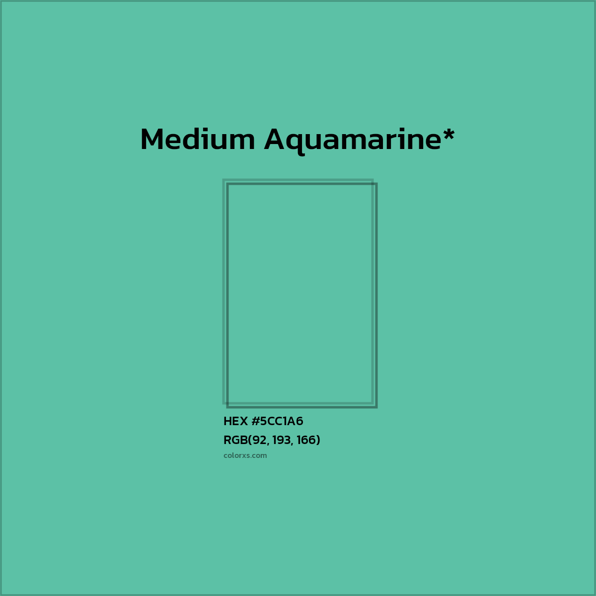 HEX #5CC1A6 Color Name, Color Code, Palettes, Similar Paints, Images